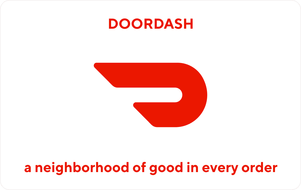 gift card with doordash decoration