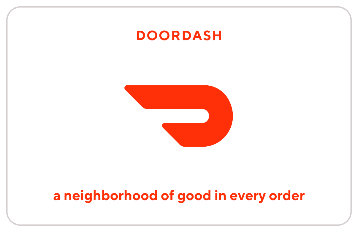 gift card with doordash decoration