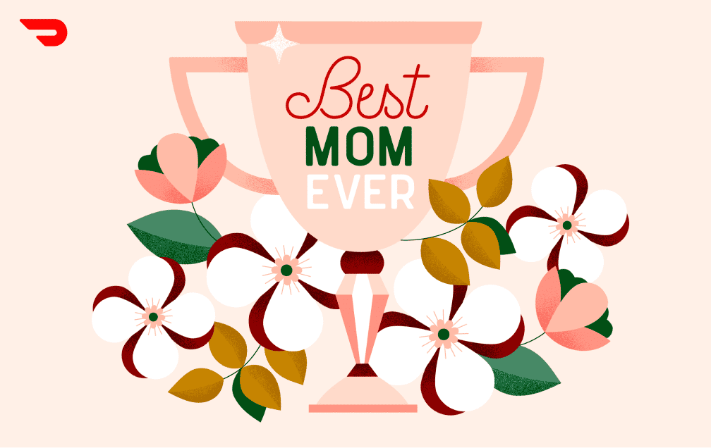 tarjeta de regalo con decoración de best mom ever