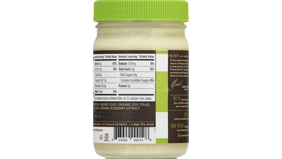 Primal Kitchen Chipotle Lime Mayonnaise with Avocado Oil (12 oz) Delivery -  DoorDash