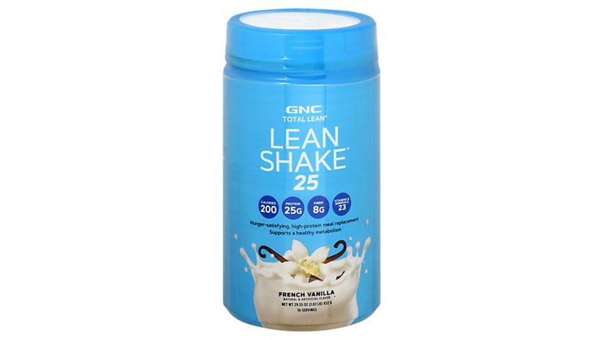 GNC Total Lean | Lean Shake 25 Protein Powder | High-Protein Meal  Replacement Shake | French Vanilla | 16 Servings