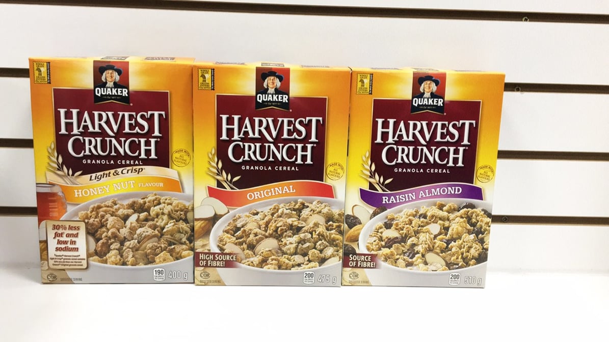 Quaker Harvest Crunch Light & Crisp Honey & Nut Cereal