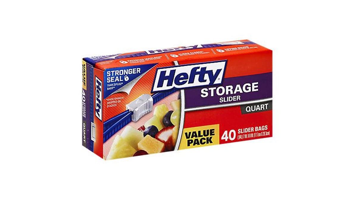 Hefty Quart Storage Slider Bags (40 ct)