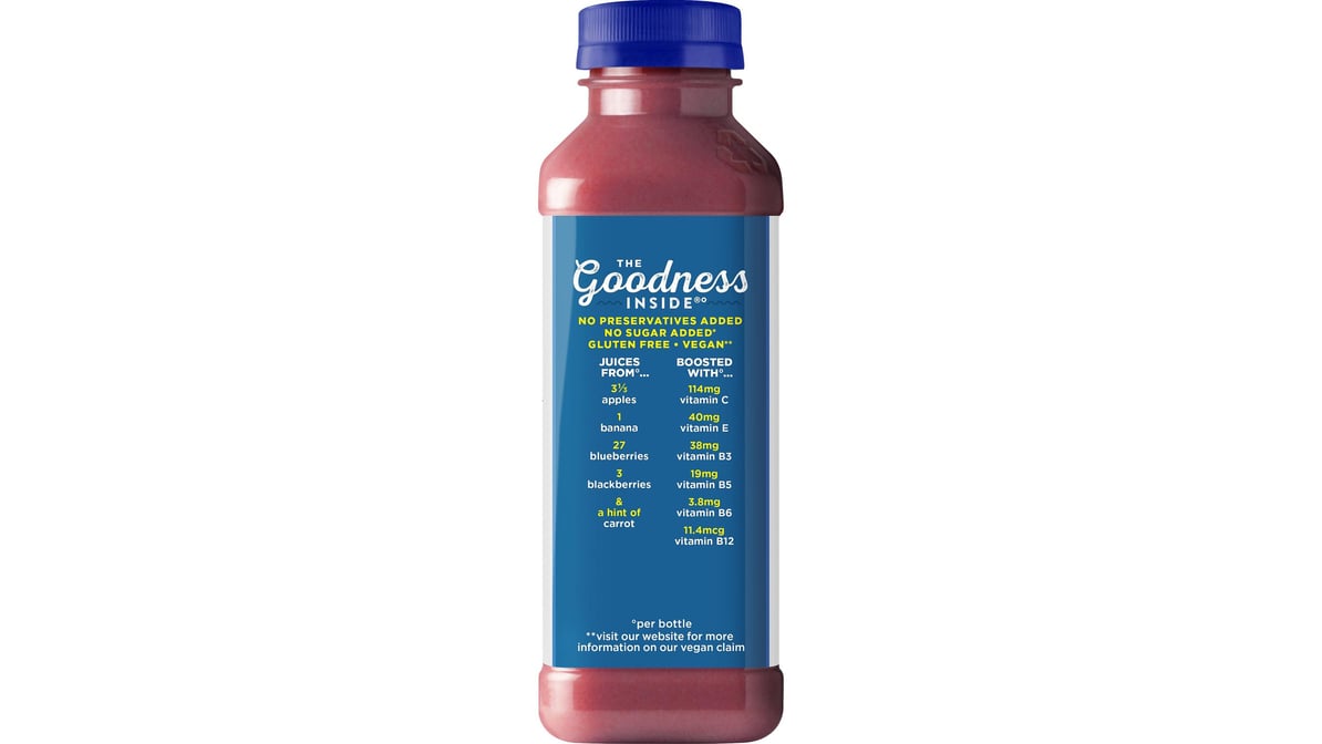 Naked® No Sugar Added 100% Blue Machine® Juice Smoothie Bottle 15.2 fl oz,  15.2 fl oz - Food 4 Less