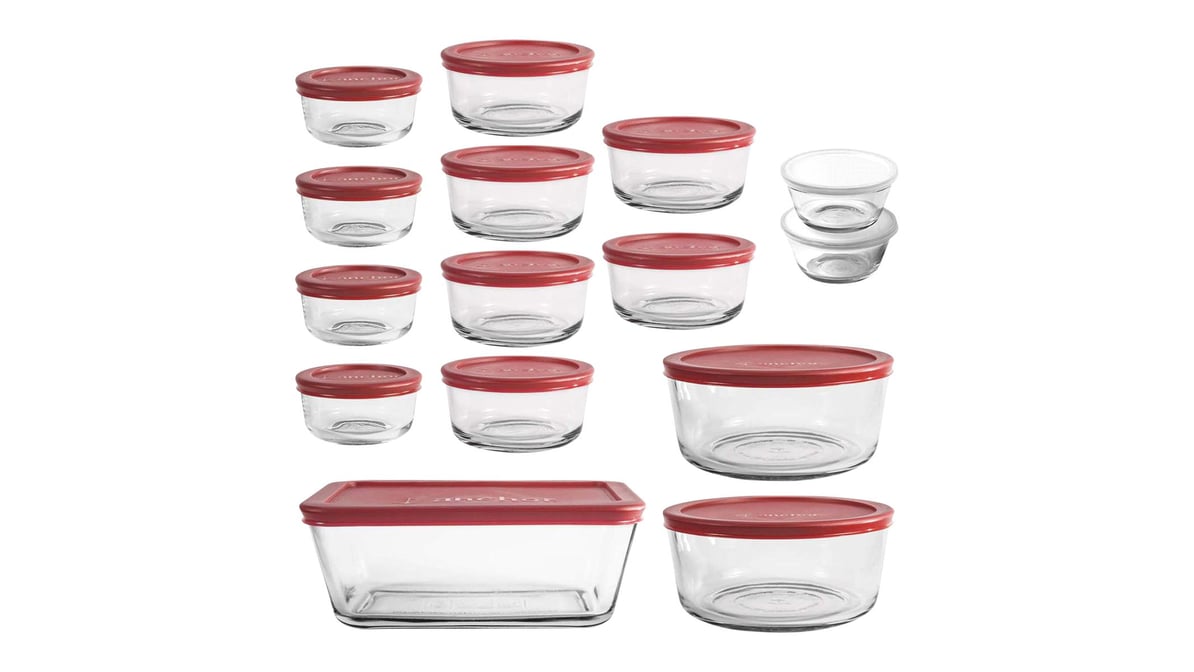 Anchor Hocking 2 cup Glass Storage Set with Lids 6-Piece Delivery - DoorDash