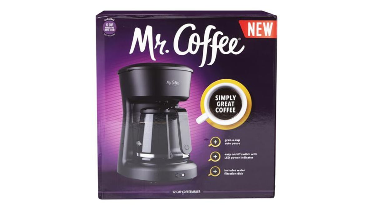 Mr. Coffee 12-Cup Switch Coffeemaker - Black 