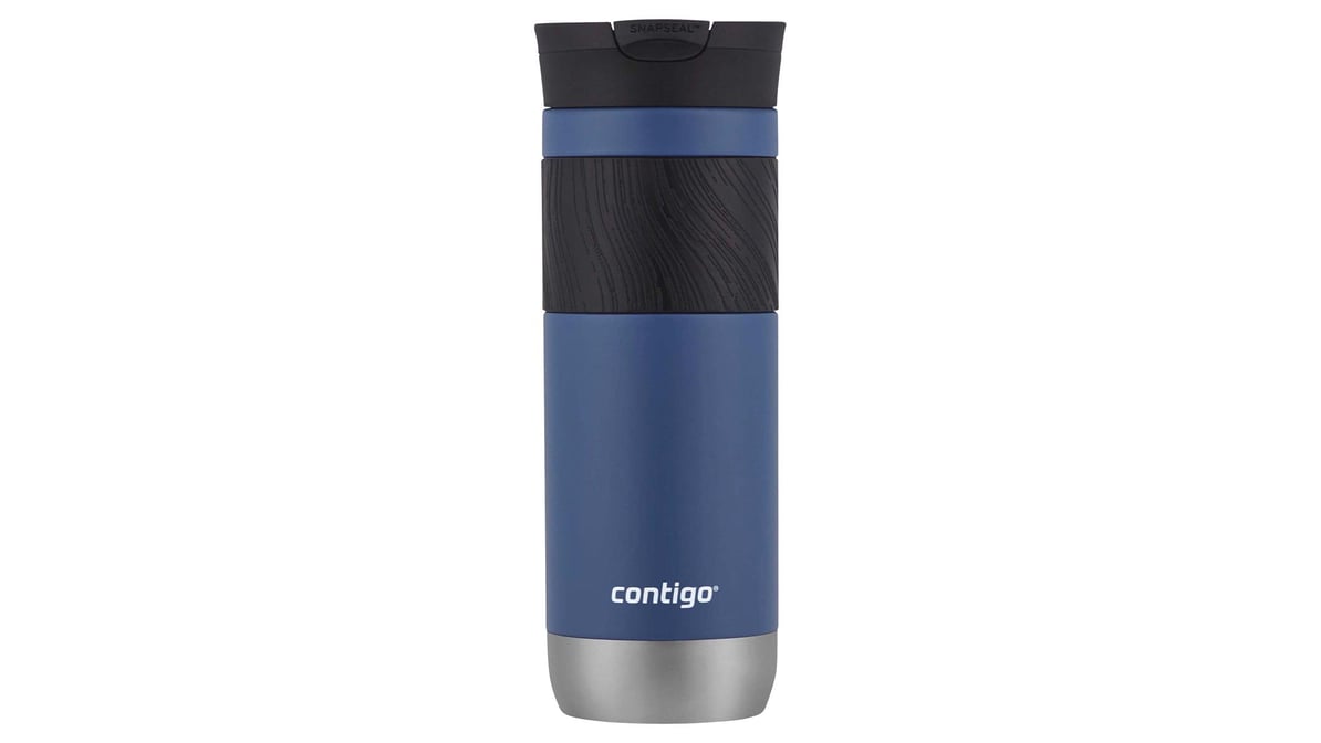 Contigo SnapSeal Insulated Stainless Steel Travel Mug with Grip, 20 oz.,  Blue
