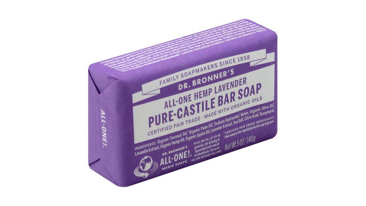 Dr. Bronner's All-One Hemp Lavender Pure-Castile Bar Soap, 5 oz