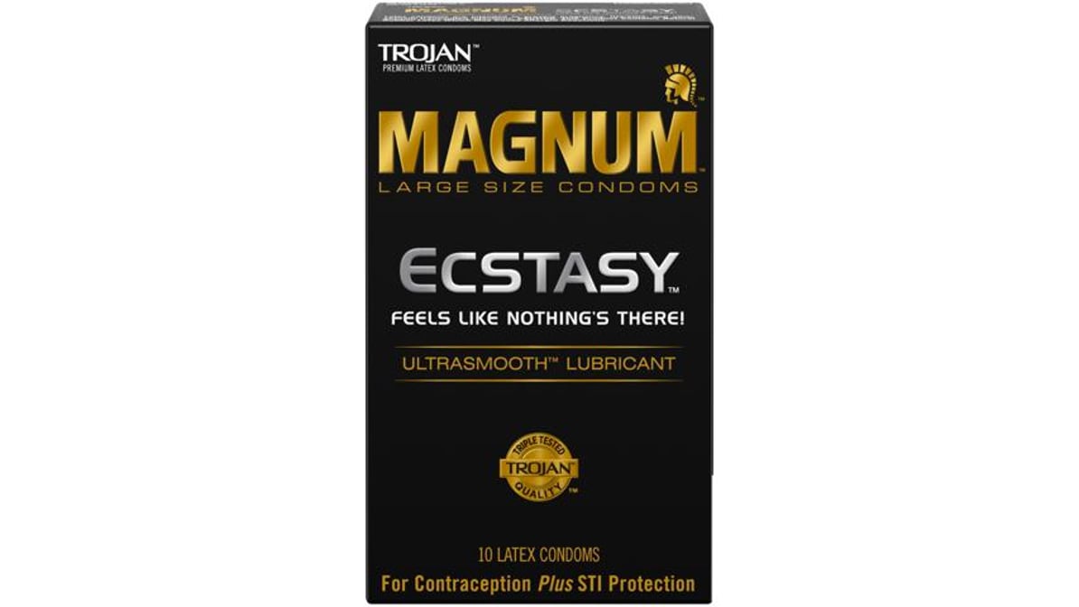 Trojan Magnum Ecstasy Large Condoms (10 ct) | Delivery Near Me - Doordash