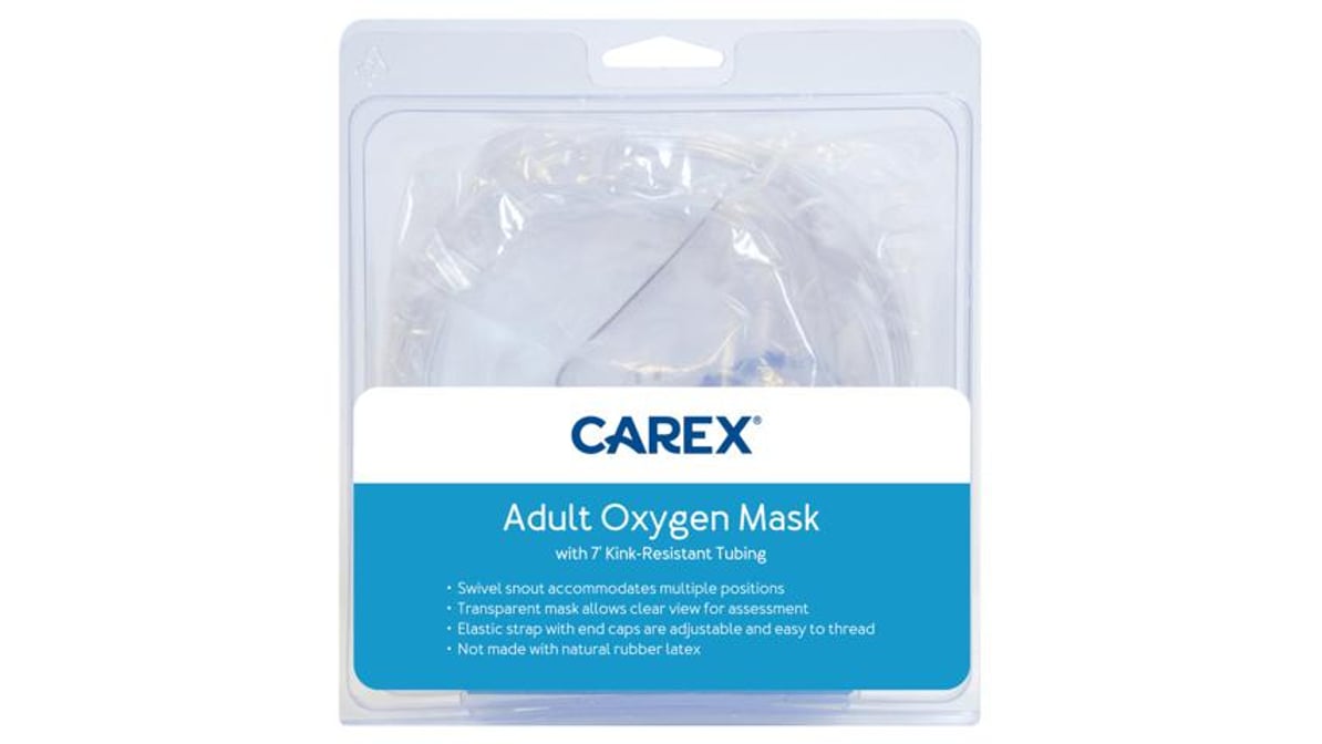 carex oxygen mask and tube