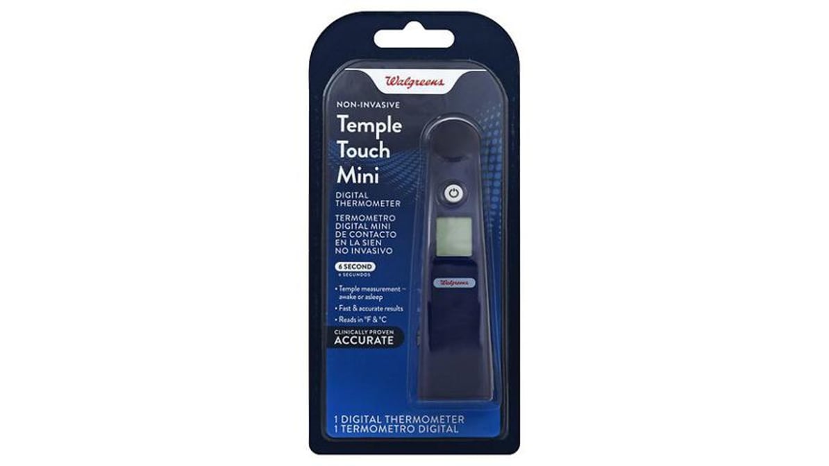 Walgreens Temple Touch Mini Digital Thermometer For All Ages, NEW