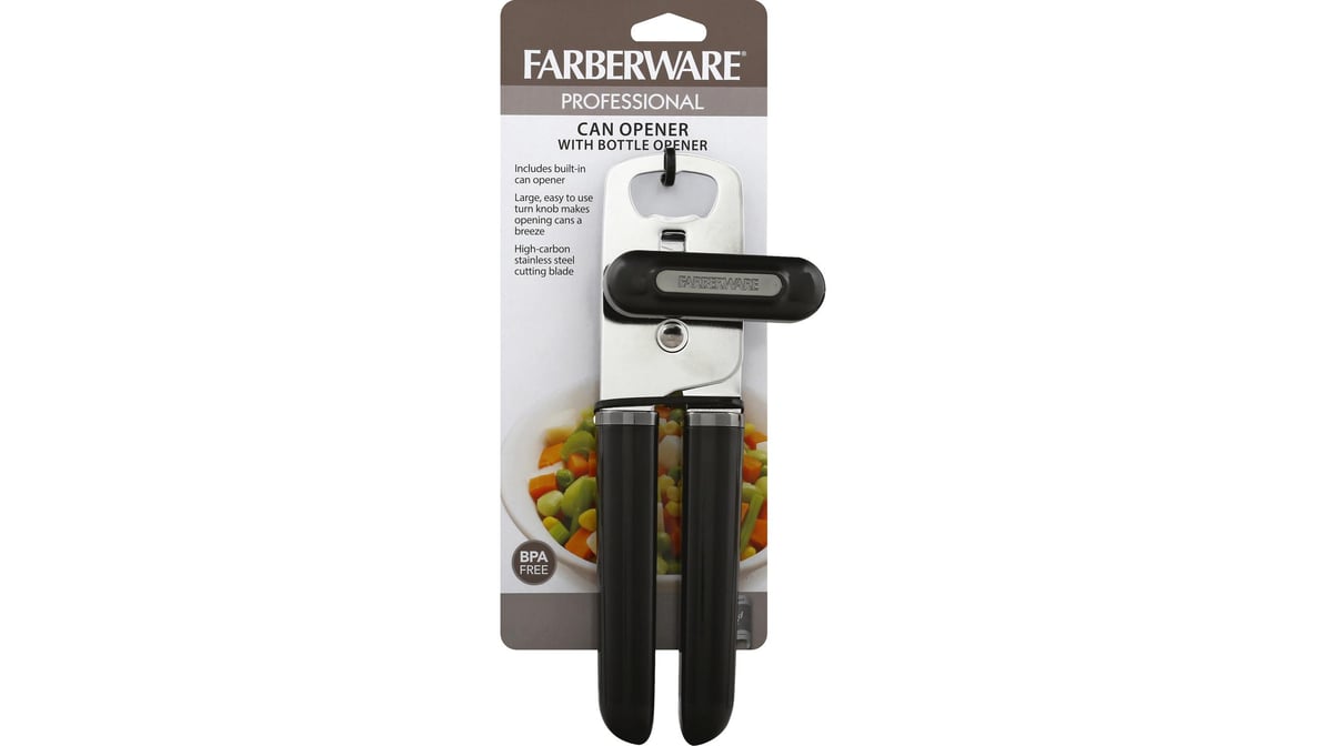 Farberware Can Opener with Bottle Opener, Professional