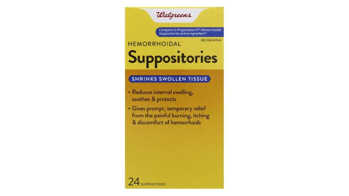 Preparation H Hemorrhoid Suppositories for Burning, Itching & Discomfort  Relief