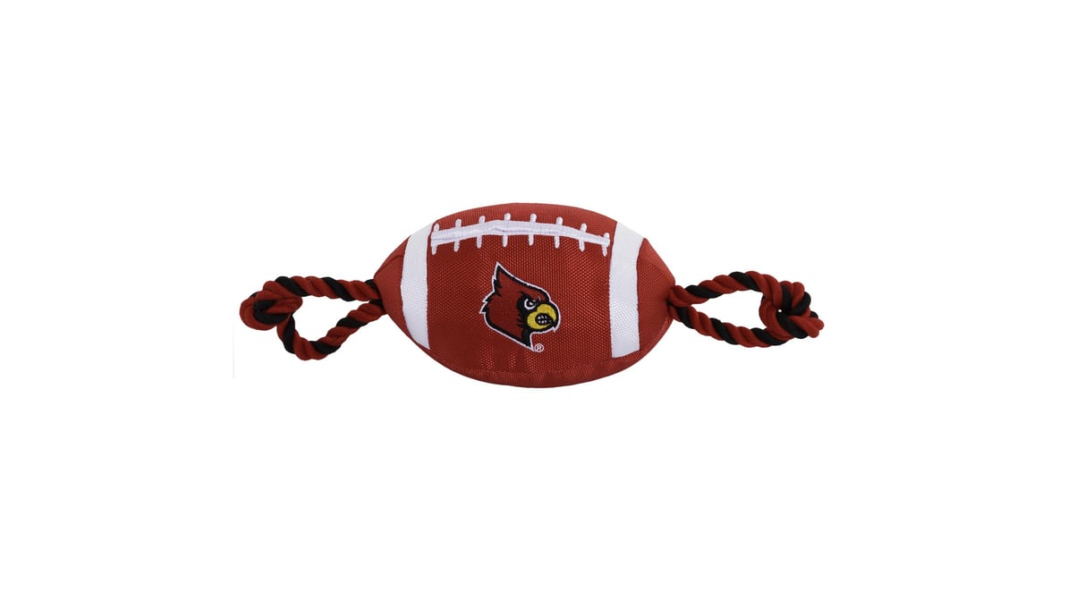 Pets First University Of Louisville Nylon Football Rope Dog Toy