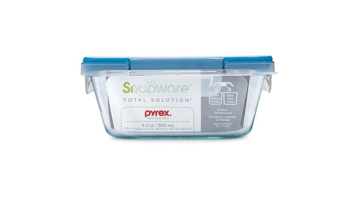 Pyrex Snapware Total Solution Glass Food Storage Square 4 Cup (1