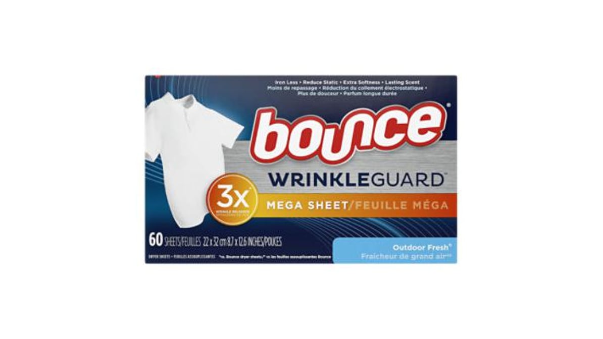 Bounce WrinkleGuard Mega Sheets