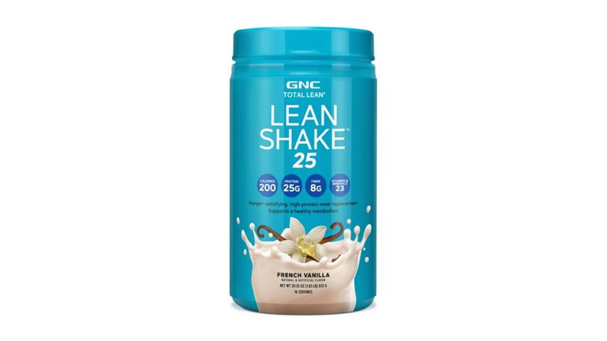 GNC Total Lean, Lean Shake 25 Protein Powder, High-Protein Meal  Replacement Shake, French Vanilla