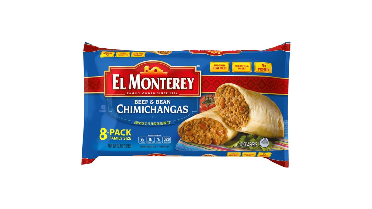 Beef and Bean Chimichangas - El Monterey