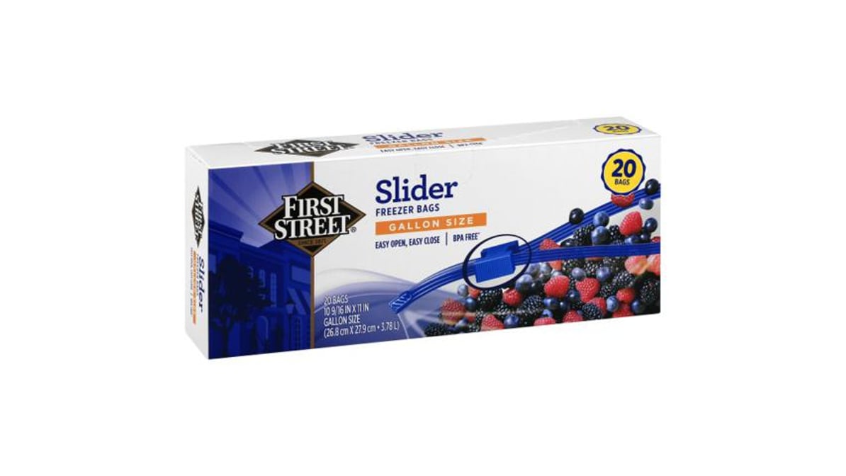 First Street Slider Gallon Size Freezer Bags (20 ct)