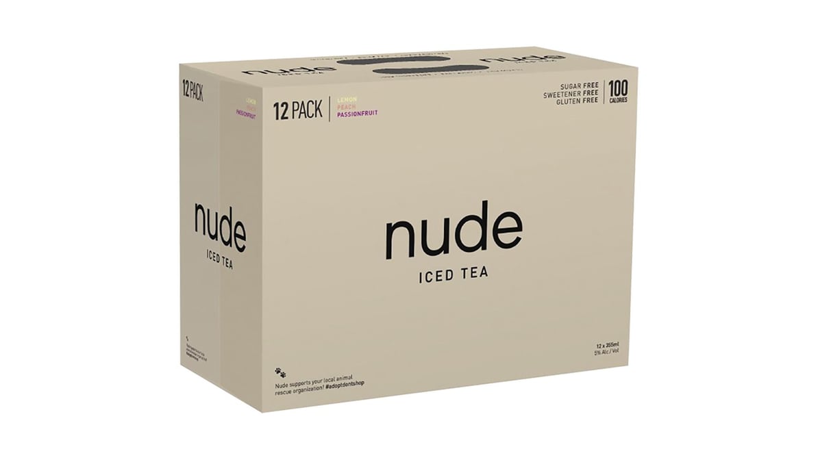 Nude Pack Hard Ice Tea Mixer Cans (12 oz x 12 ct) | Delivery Near Me -  Doordash