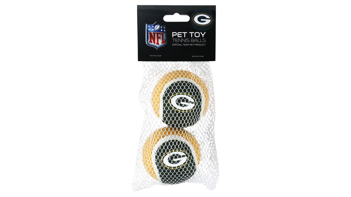 Pets First Green Bay Packers Tennis Ball Dog Toys (2 ct)