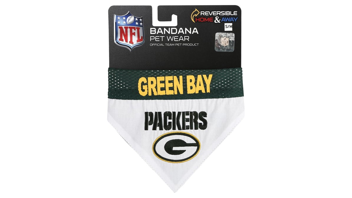 Green Bay Packers Home & Away Pet Bandana Set - Medium