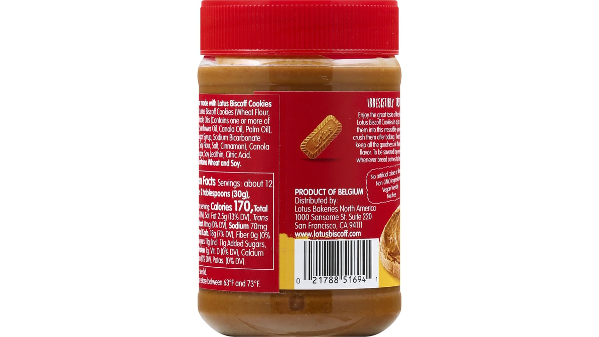 Lotus Biscoff Cookie Butter Spread (Crunchy) - 13.4oz