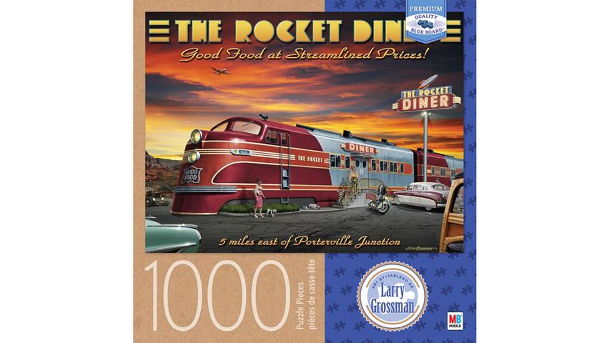 Cardinal Artist Larry Grossman Adult Jigsaw Puzzle The Rocket Diner 1000  Piece | Delivery Near Me - Doordash