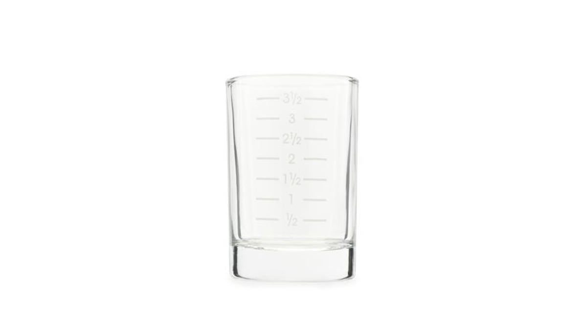 True Brands Shot Glass with Measurements