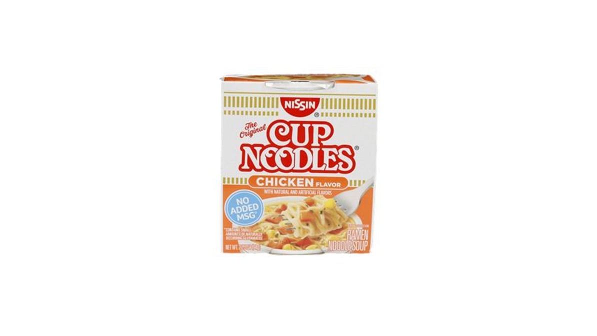 Nissin The Original Cup Noodles Chicken Flavor Ramen Noodle Soup, 2.25 oz