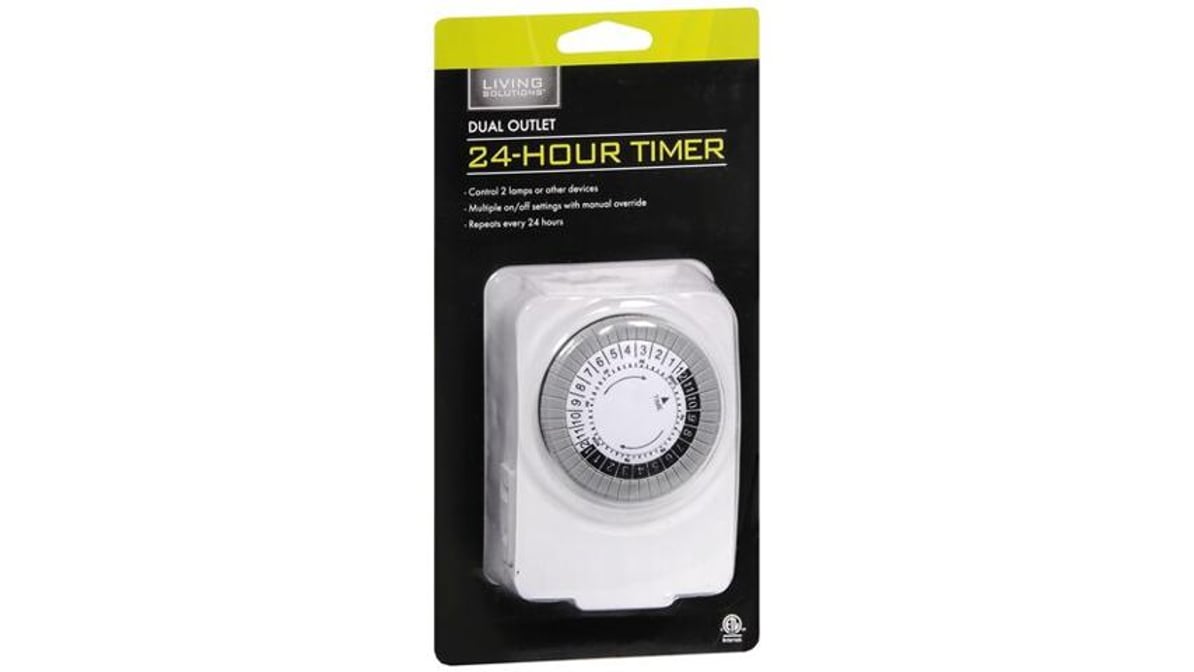 Complete Home Dual Outlet 24-Hour Timer White