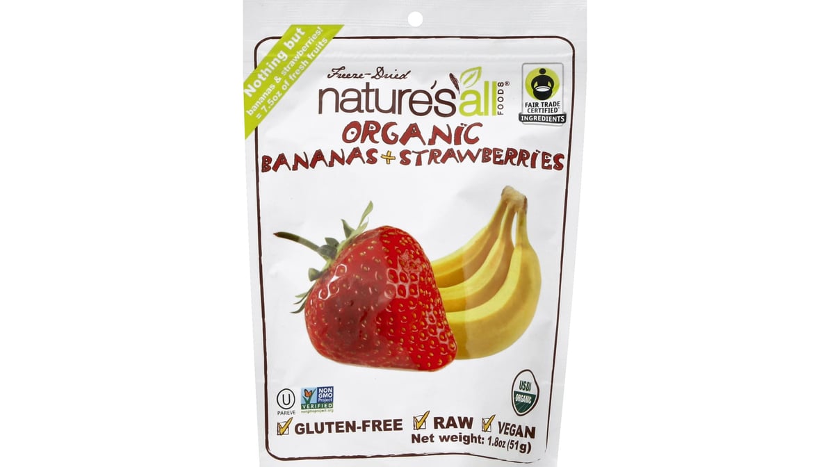 Order Organic Freeze-Dried Banana Strawberry Natierra