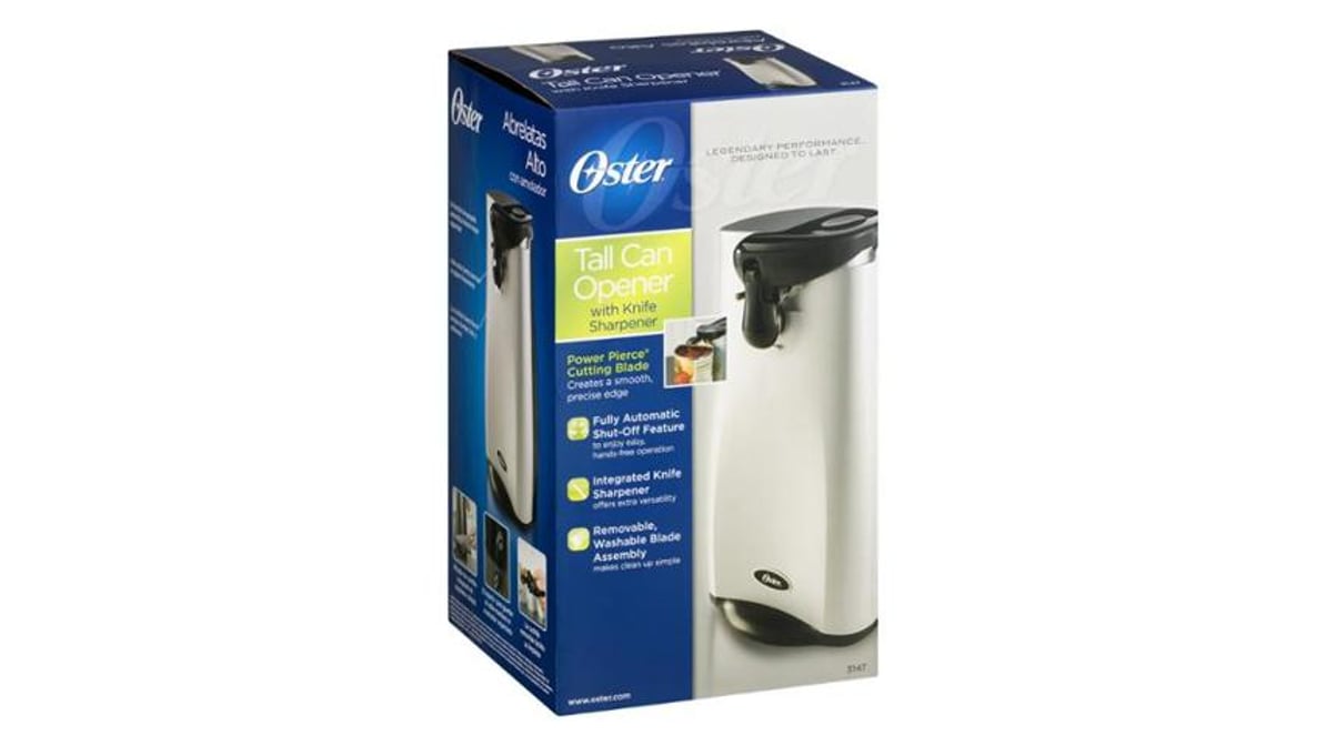 Oster Can Opener With Knife Sharpener, Tall