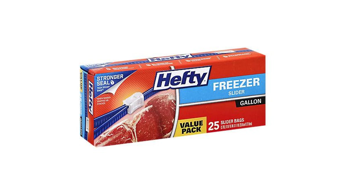 Hefty Quart Freezer Slider Bags (15 ct) Delivery - DoorDash