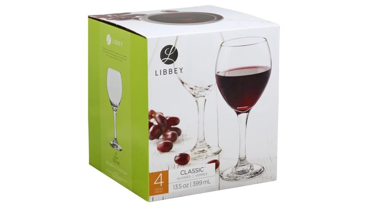 Libbey 13.5oz Red Wine Glasses (Set of 4) | Classic