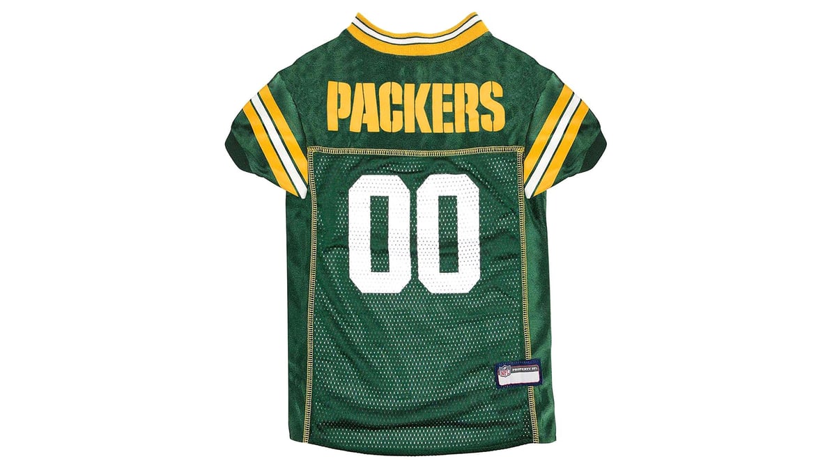 Pets First Green Bay Packers Mesh Dog Jersey, Small