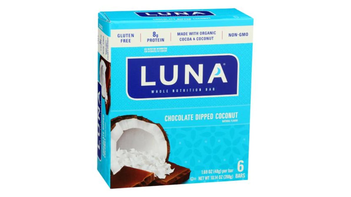 LUNA BAR - Chocolate Dipped Coconut Bar, 1.69 Oz