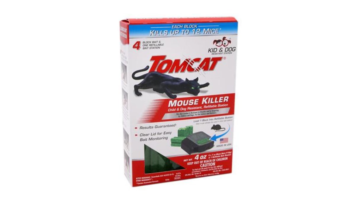 TOMCAT Mouse Killer Child/Dog Resist., Refillable Station Mouse