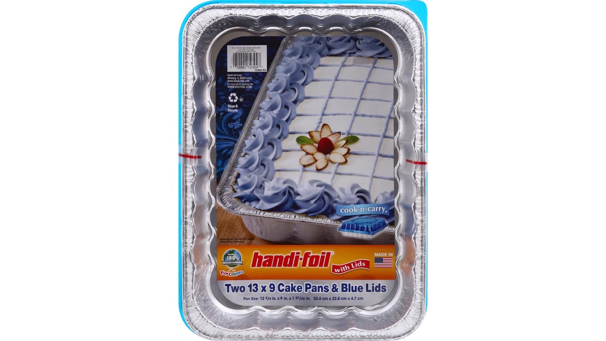 HANDI FOIL 13 X 9 CAKE PANS & LIDS 2CT