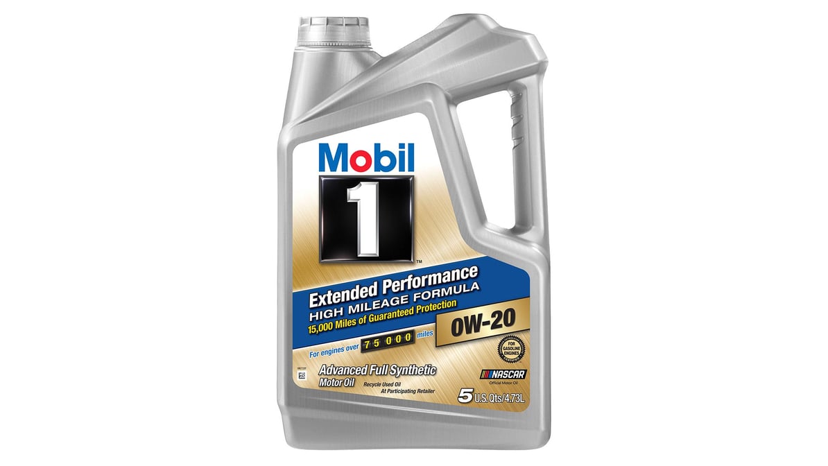 Mobil 1 Extended Performance Full Synthetic Motor Oil 0W-20, 5 Quart