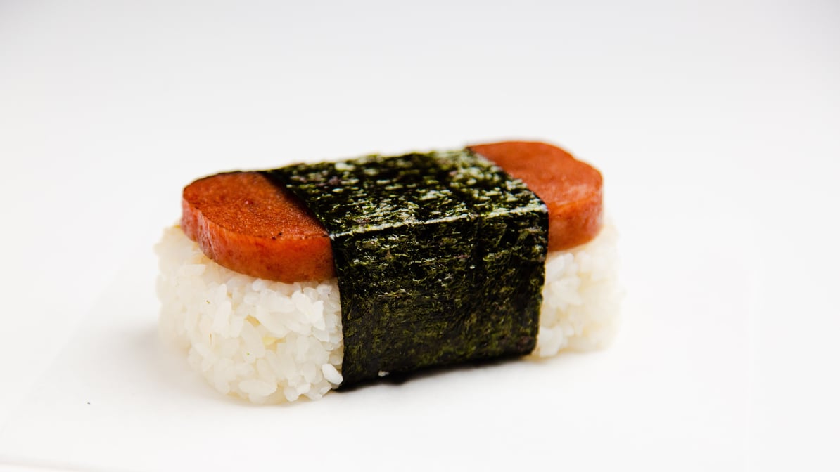 Teriyaki spam musubi, chicken katsu musubi & classic Hawaiian poke served  at Musubi Monster in Orange, CA - Picture of Musubi Monster, Orange -  Tripadvisor