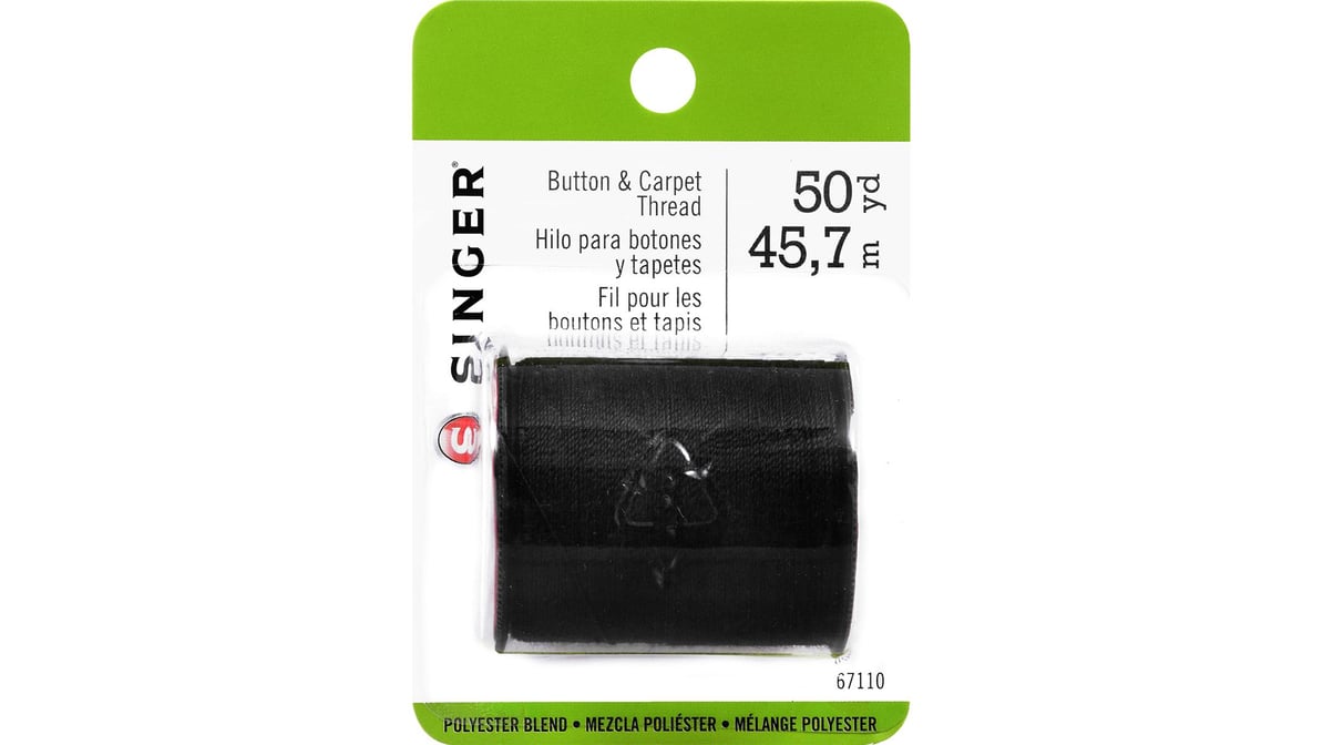 Singer Button/Carpet, Black