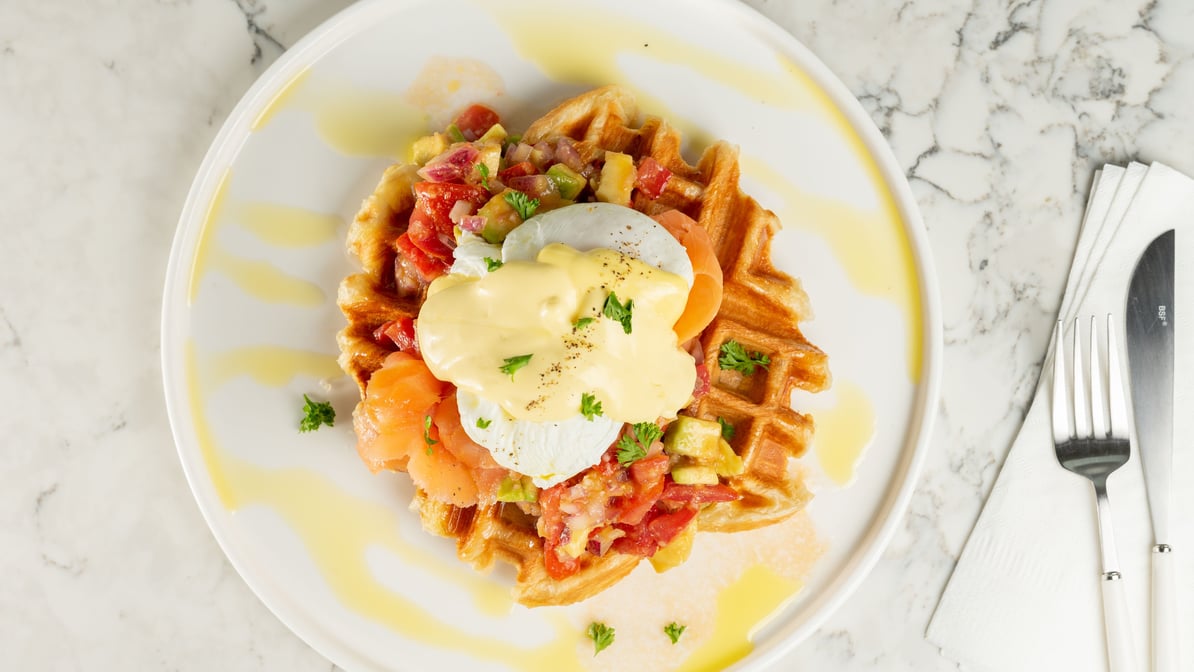 Canadian Tire Kitchen Crew: Waffle Eggs Benedict - Crumb: A Food Blog