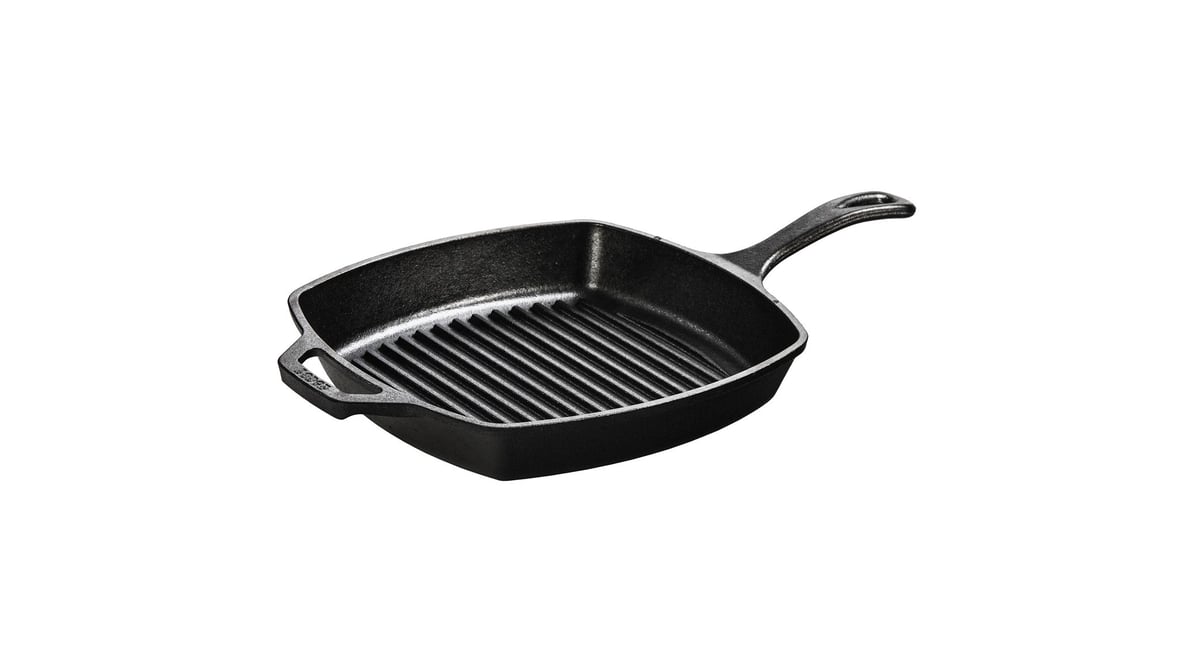 Lodge Cast Iron Grill Pan Square 10.5 (1 ct) Delivery - DoorDash