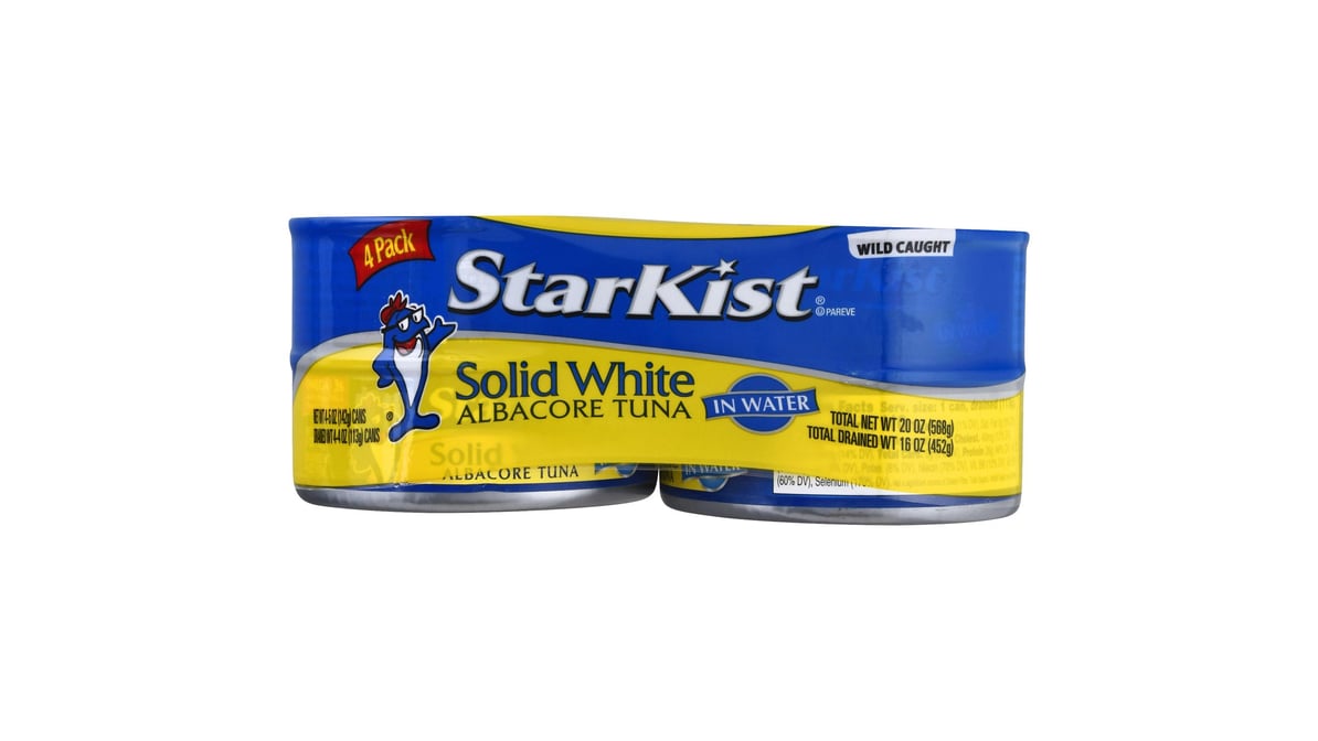 Starkist Solid White Albacore in Water Tuna (5 oz x 4 ct)