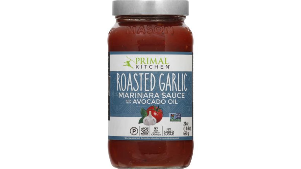 Primal Kitchen Marinara Sauce, Roasted Garlic - 24 oz