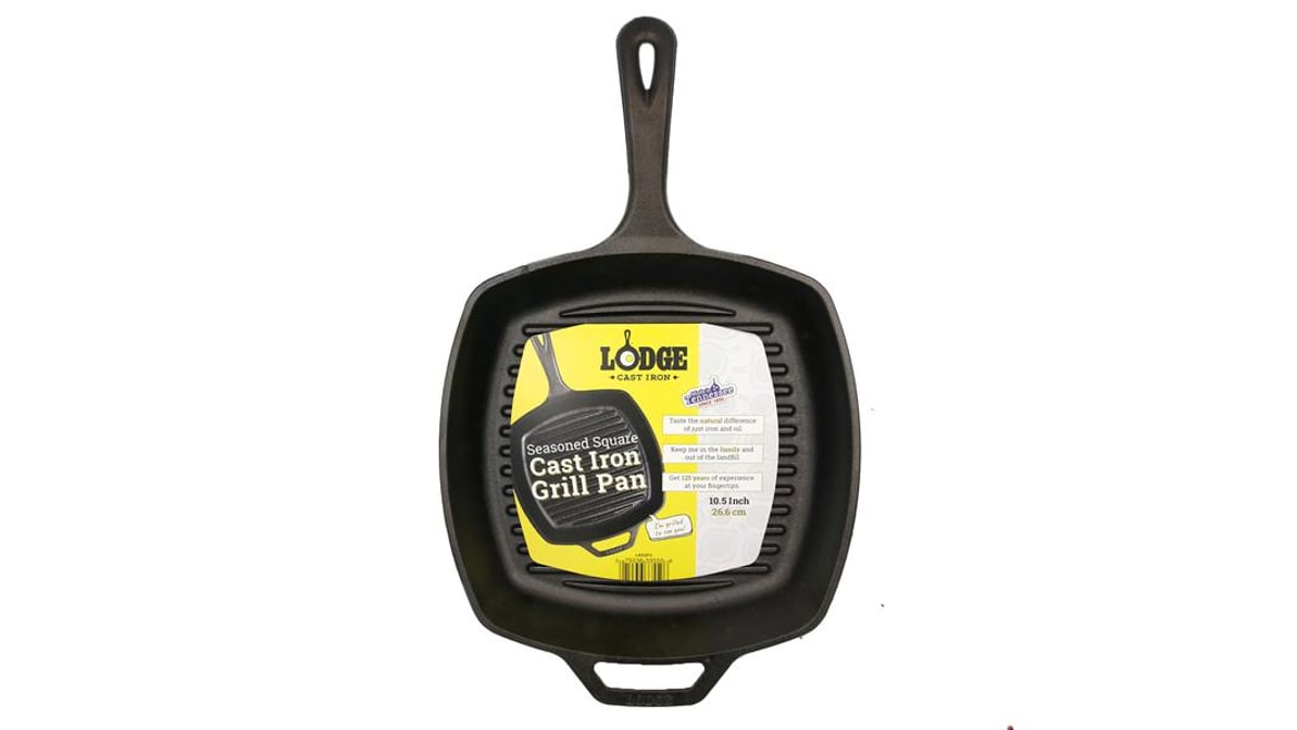 Lodge Cast Iron Grill Pan Square 10.5 (1 ct) Delivery - DoorDash