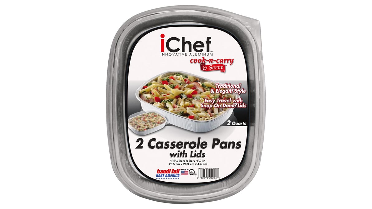 Handi-Foil iChef Cook & Carry Casserole Pans with Lids
