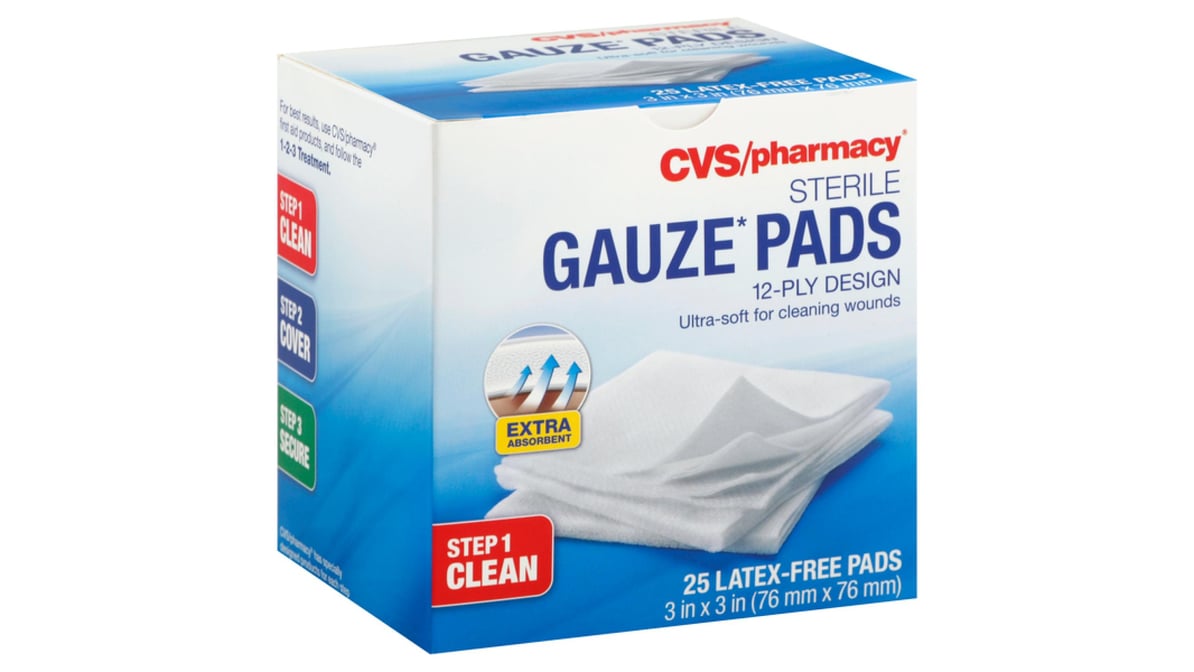 Large Gauze Pads, 4 x 4, 25 count
