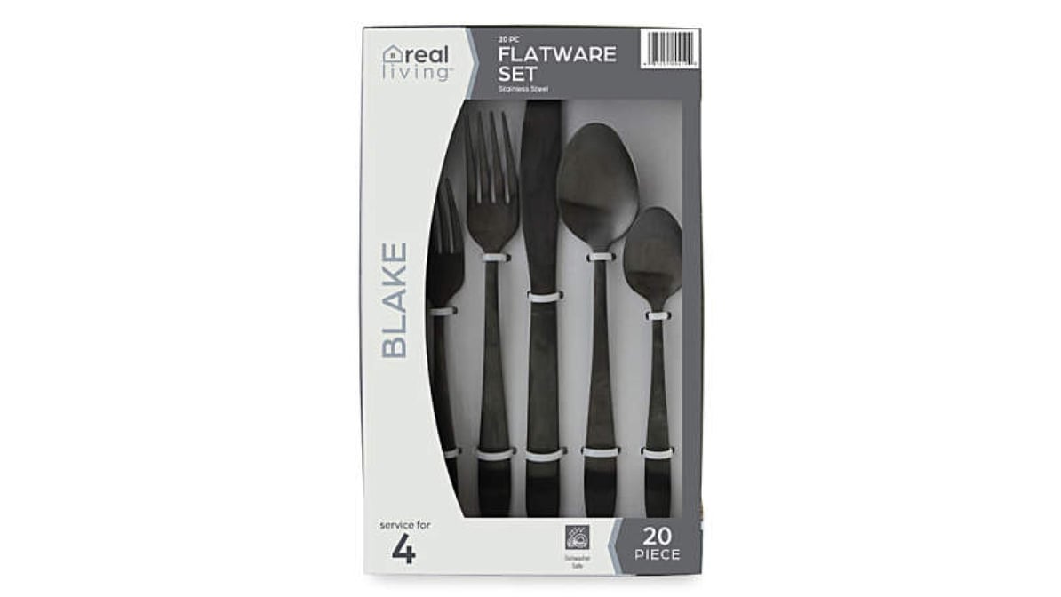 Matte Black Stainless Steel Flatware (Set of 20)